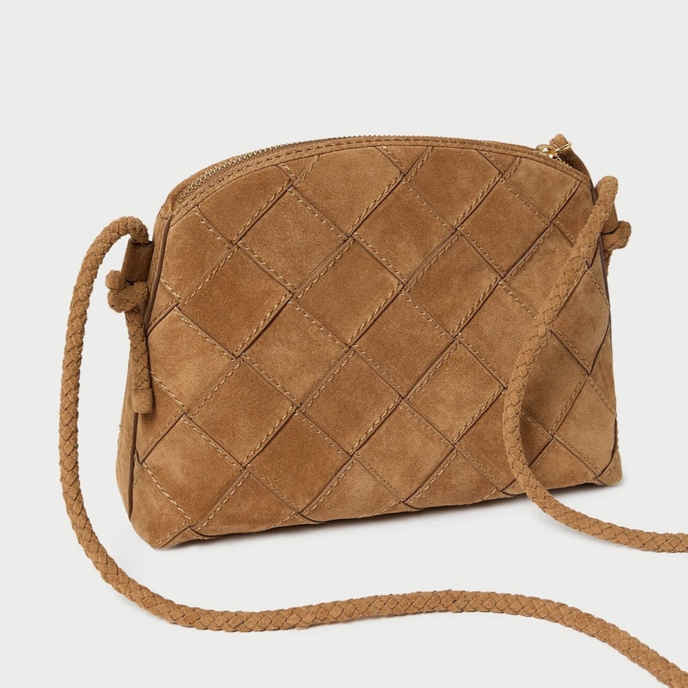 Loeffler Randall Quilted Tan Crossbody Bag